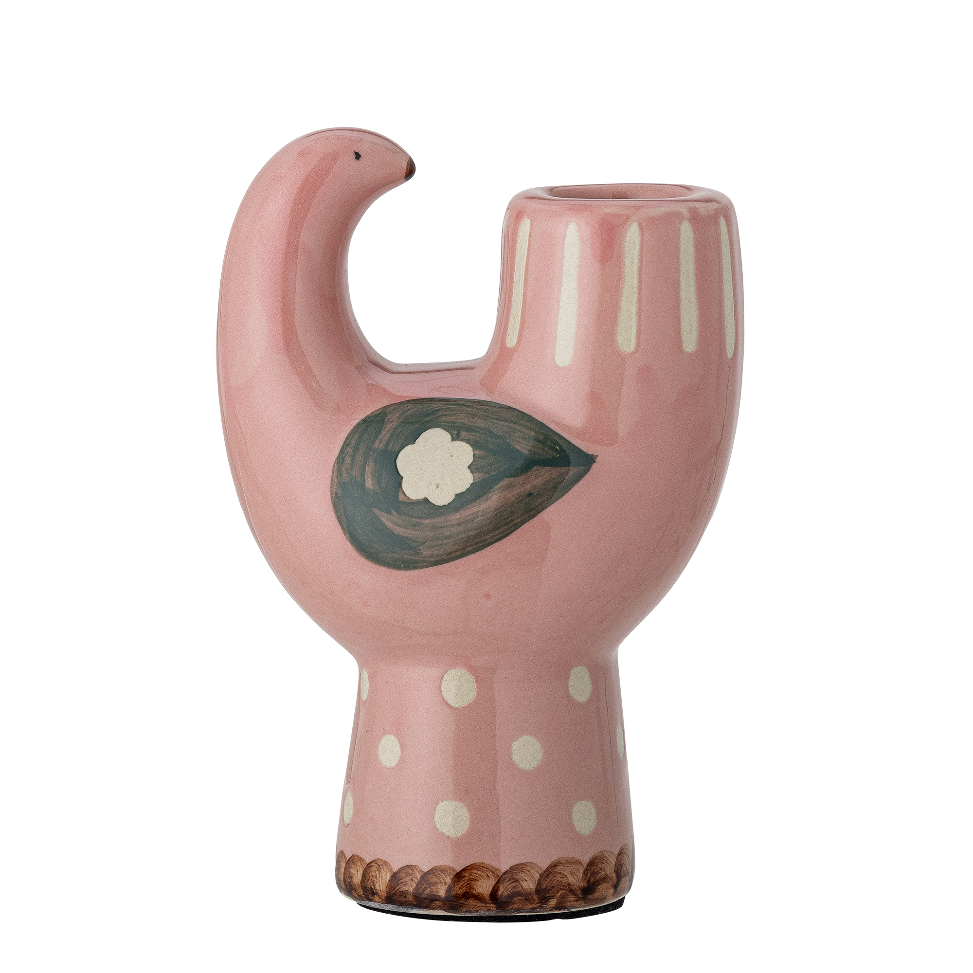 Trudy Kerzenhalter, Rose, Steingut Trudy Kerzenhalter, Rose, Steingut