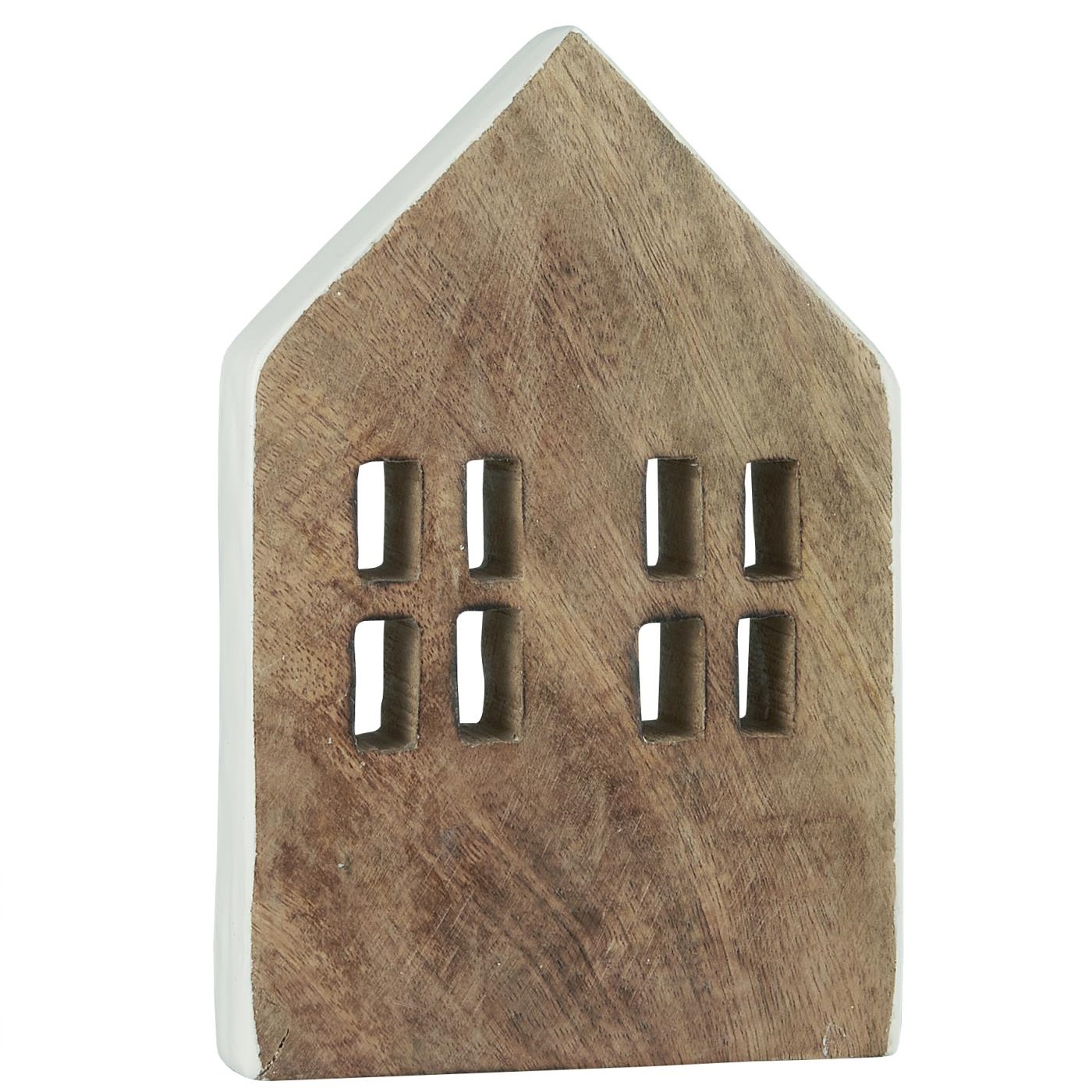 Holzhaus mit weißen Seiten, 8 Fenster Holzhaus mit weißen Seiten, 8 Fenster