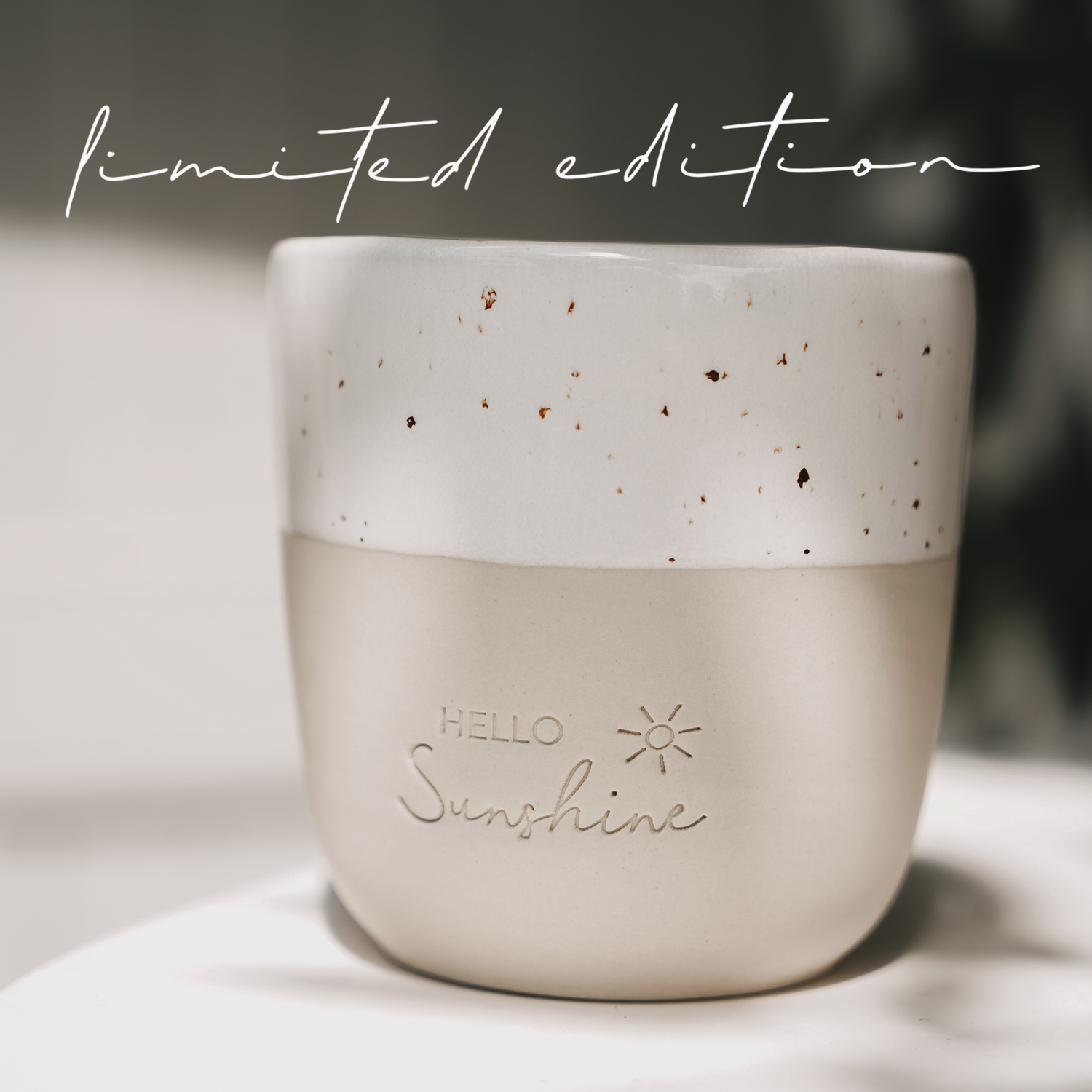 limitierter Eulenschnitt Becher Hello Sunshine