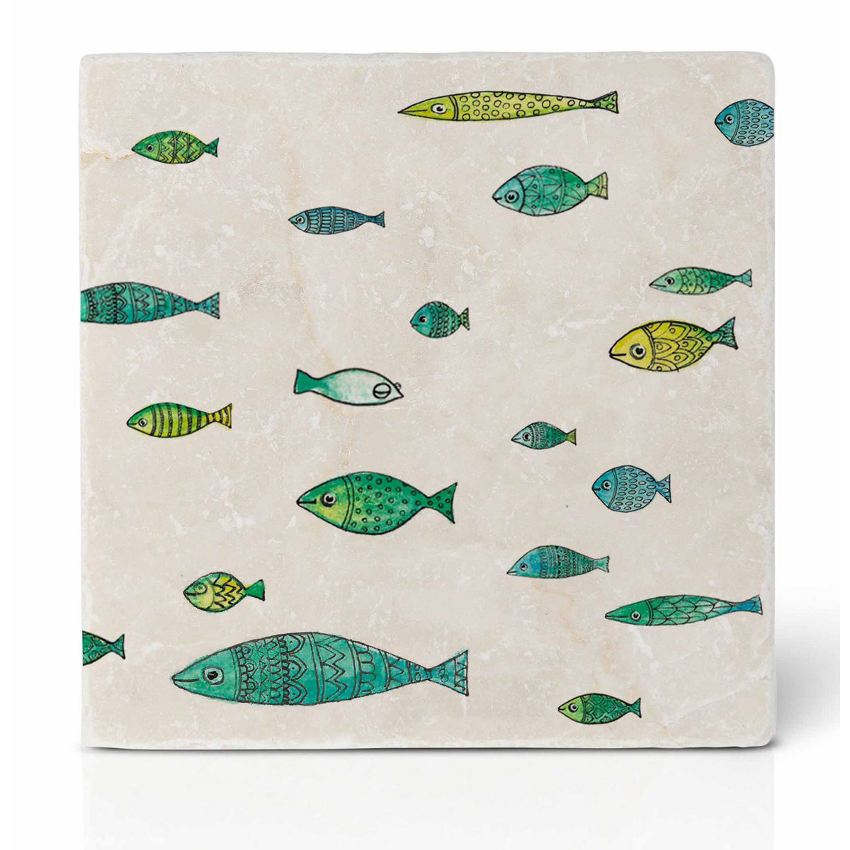 Fliesenuntersetzer – 2er-Set – Fish & Shrimps Fliesenuntersetzer – 2er-Set – Fish & Shrimps