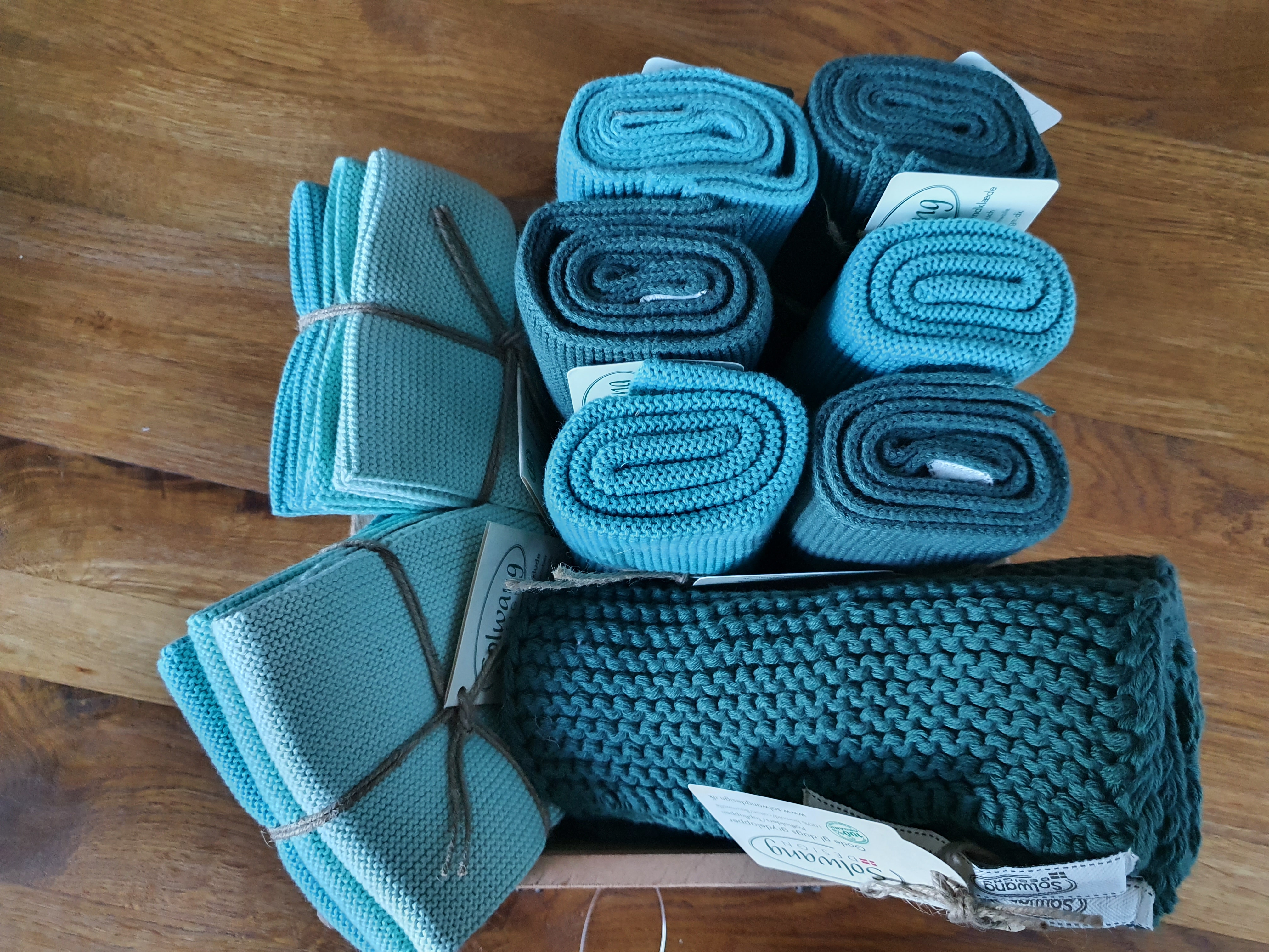 dunkel-Petrol Solwang Topflappen 2er Set  Dunkel Petrol P35