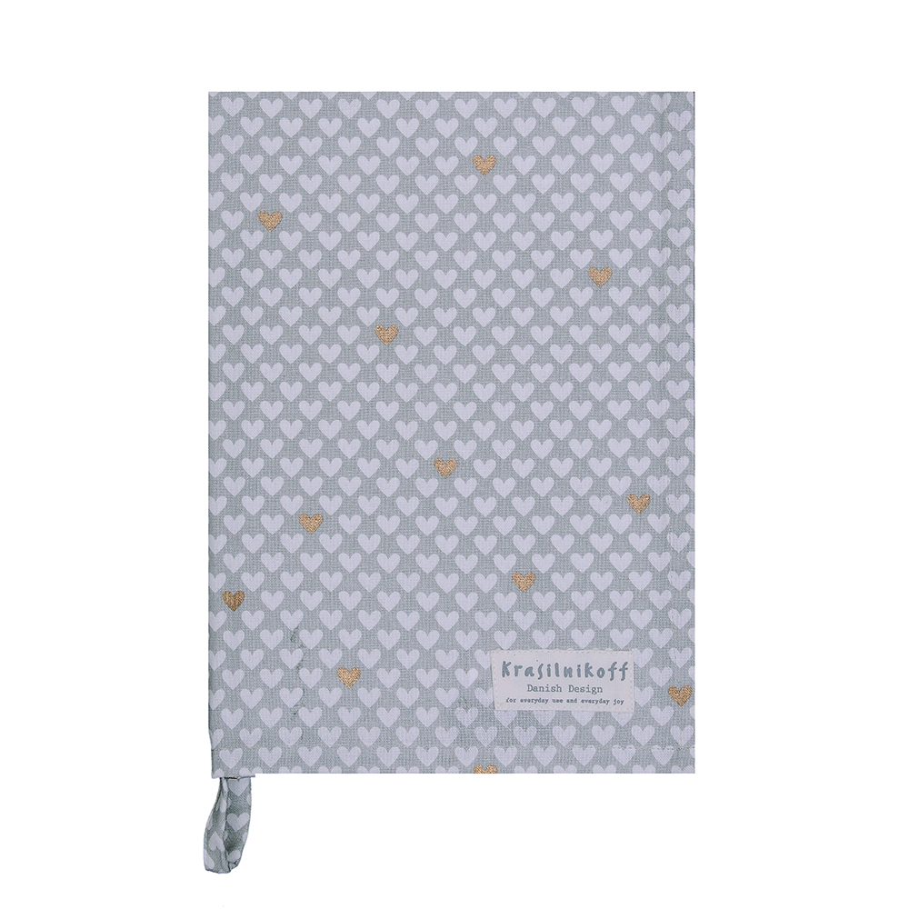 Geschirrtuch, Happy Hearts Grey Geschirrtuch, Happy Hearts Grey