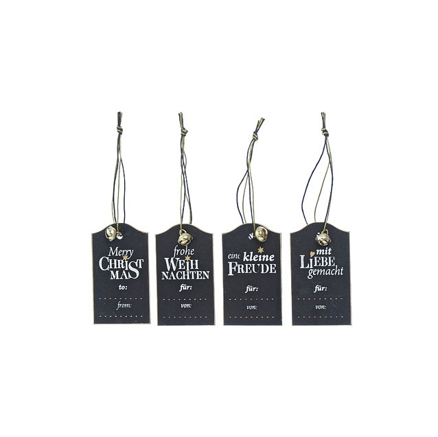 Geschenkanhänger X-Mas", 4er Set