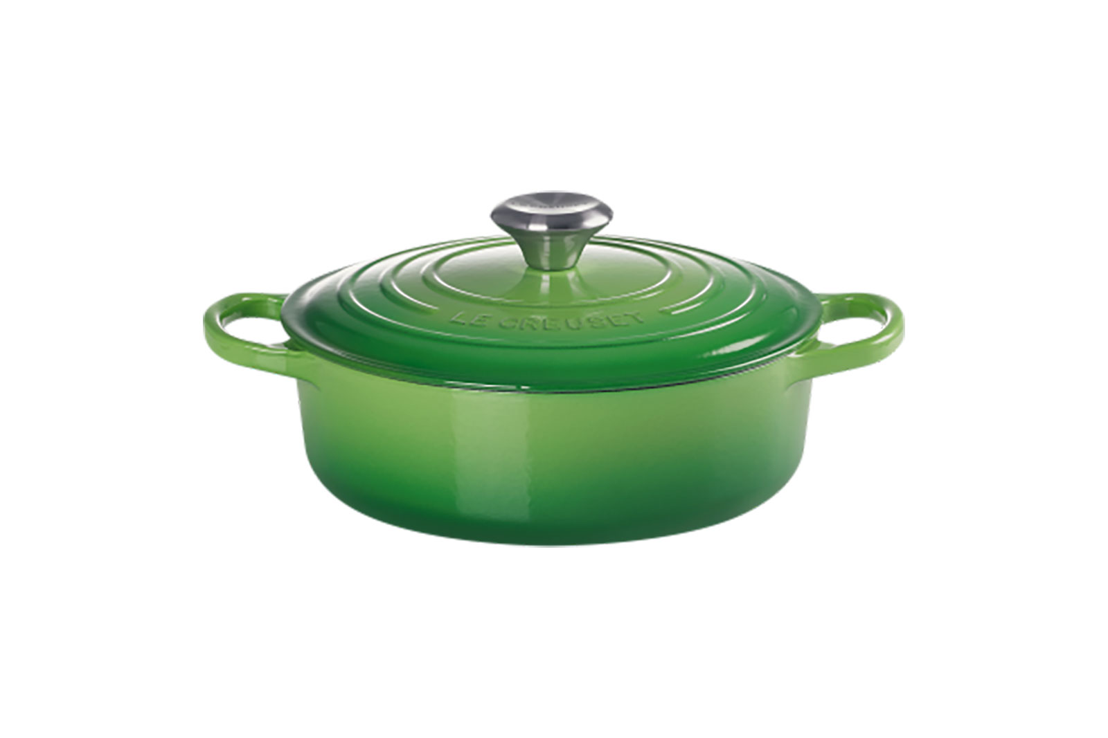 Le Creuset Signature Gourmet Bräter, rund, 24 cm, Bamboo Green