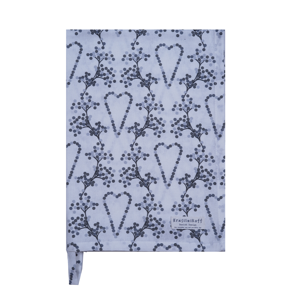Geschirrtuch Berry Heart Grau