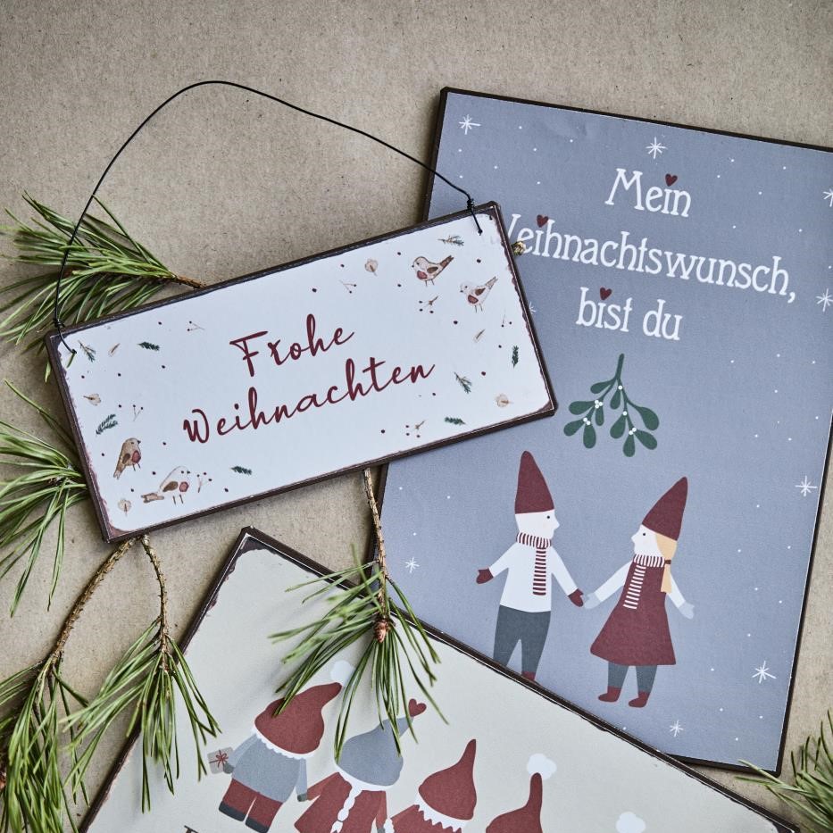 Metallschild Frohe Weihnachten Metallschild Frohe Weihnachten
