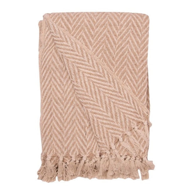 Plaid Henri Creme aus Baumwolle Plaid Henri Creme aus Baumwolle