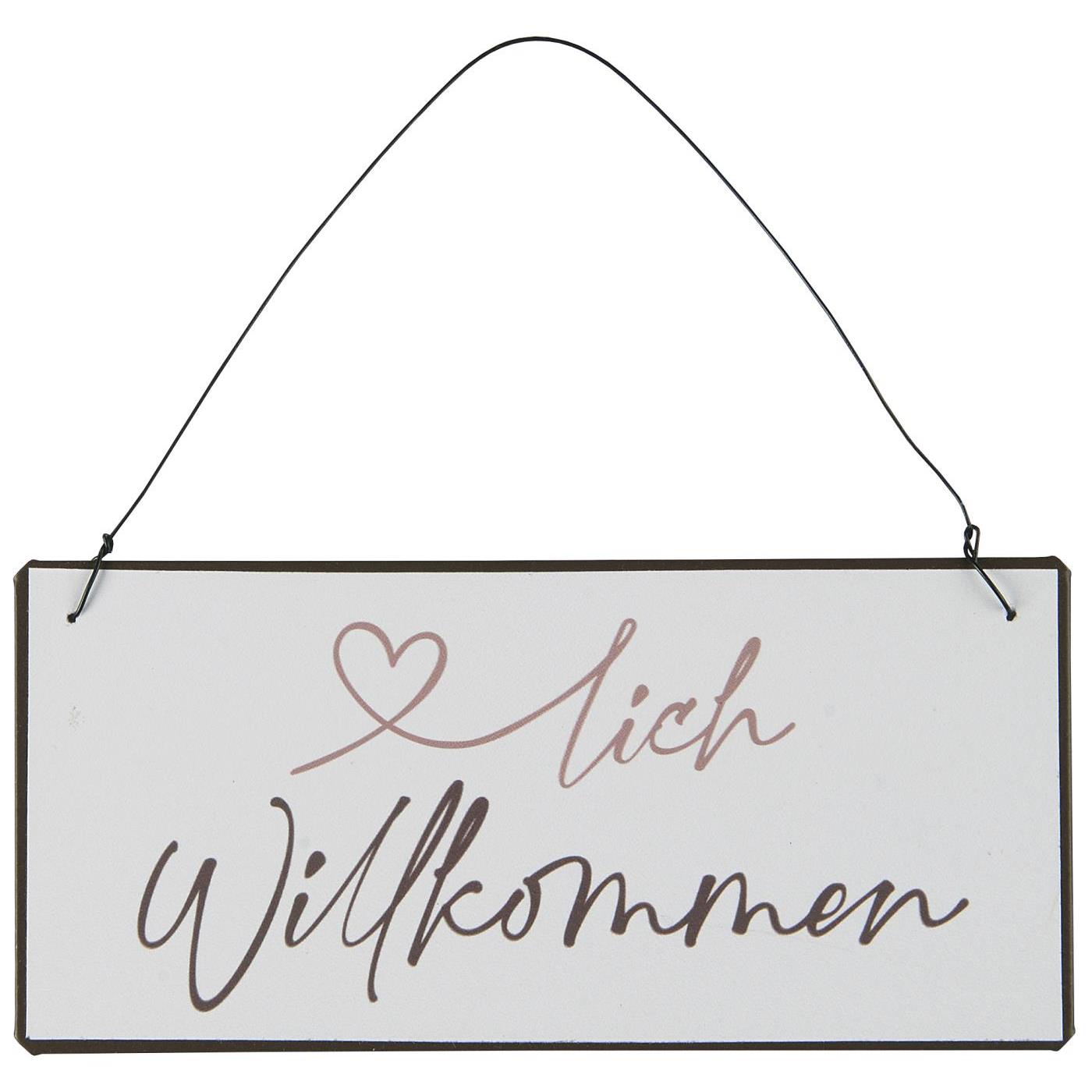 Metallschild "Herzlich Willkommen" Metallschild "Herzlich Willkommen"