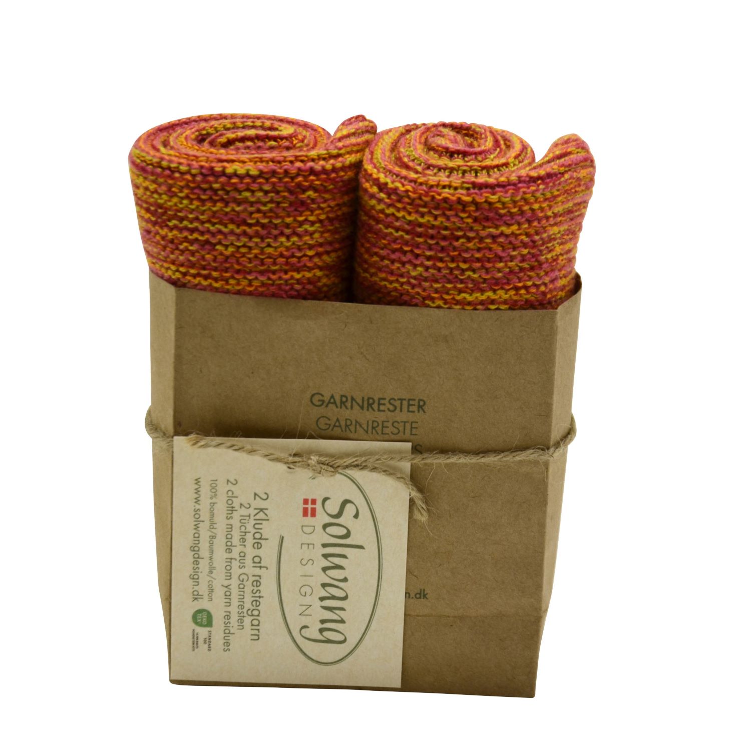 Solwang Wischtücher aus Garnresten Pink/Orange/Gelb Mix Solwang Wischtücher aus Garnresten Pink/Orange/Gelb Mix