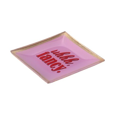 Love Plates, Glasteller S, Motiv: Uhhh, fancy, rosa