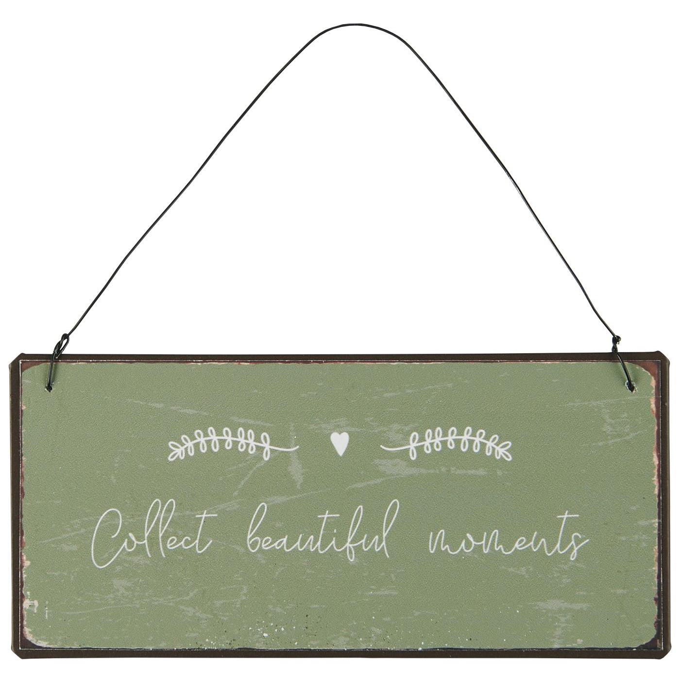 Metallschild Collect beautiful moments Metallschild Collect beautiful moments