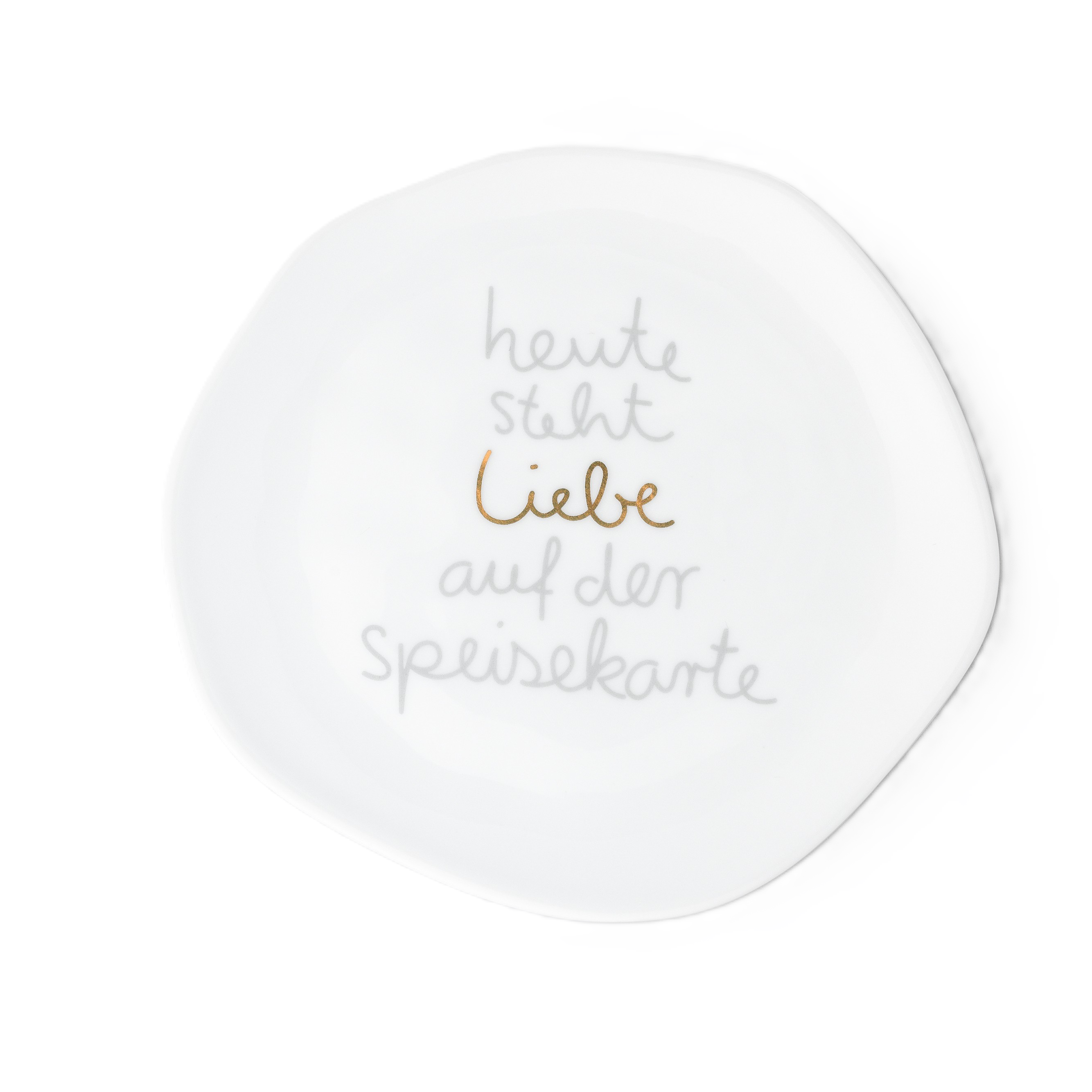 Räder Teller Hochzeit "Heute steht Liebe auf der Speisekarte"