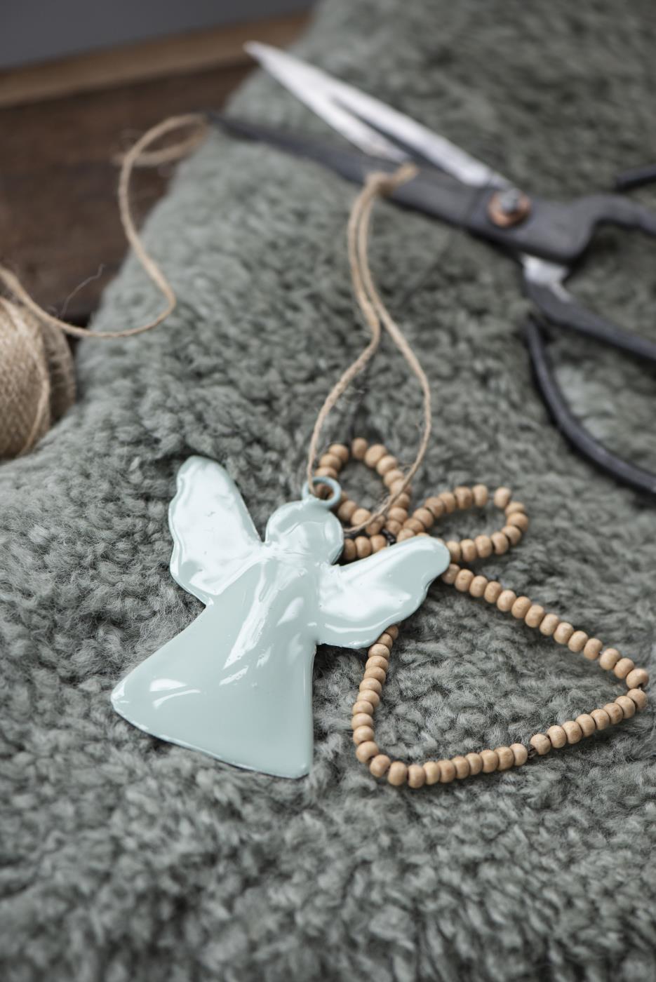 2521-81YiivNfaq23Yj3 Engel zum Hängen mit Juteschnur grün