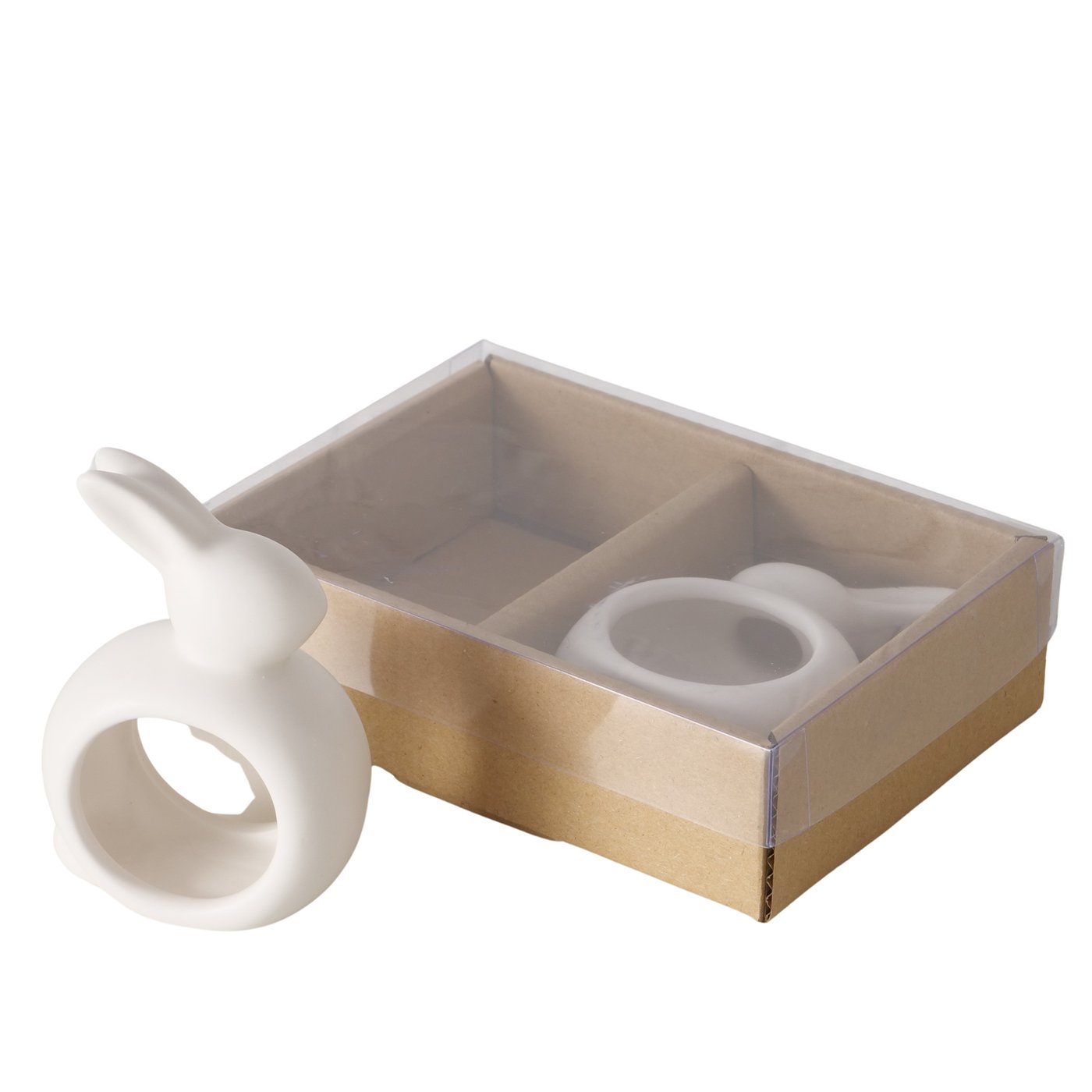 Serviettenring Hase 2er Set, Steinzeug