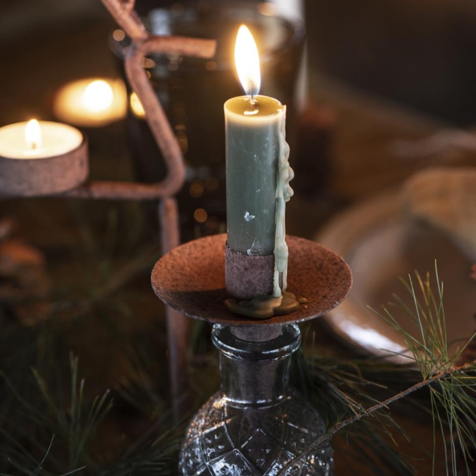 Spieß Kerzenhalter für Stabkerzen, Rost