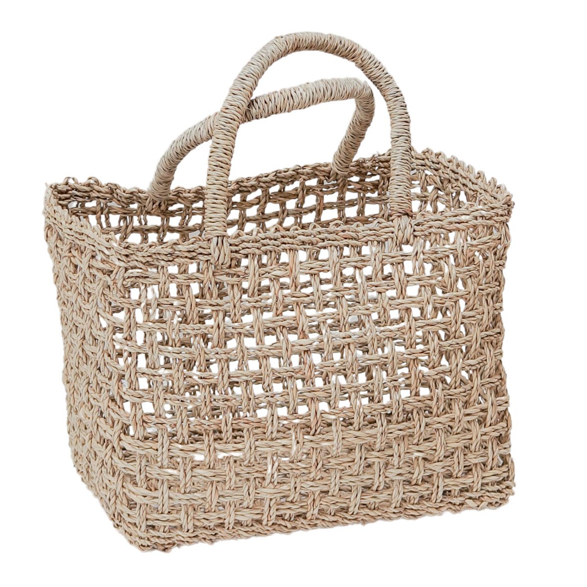 Einkaufstasche | Strandtasche MOYO aus gewebtem Seegras (2 Größen) Größe: M Einkaufstasche | Strandtasche MOYO aus gewebtem Seegras (2 Größen) Größe: M