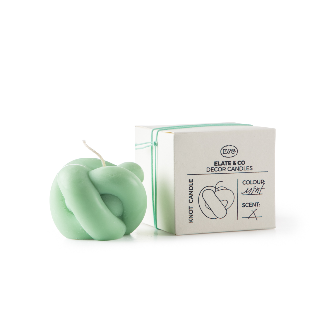 Knot Candle, mint