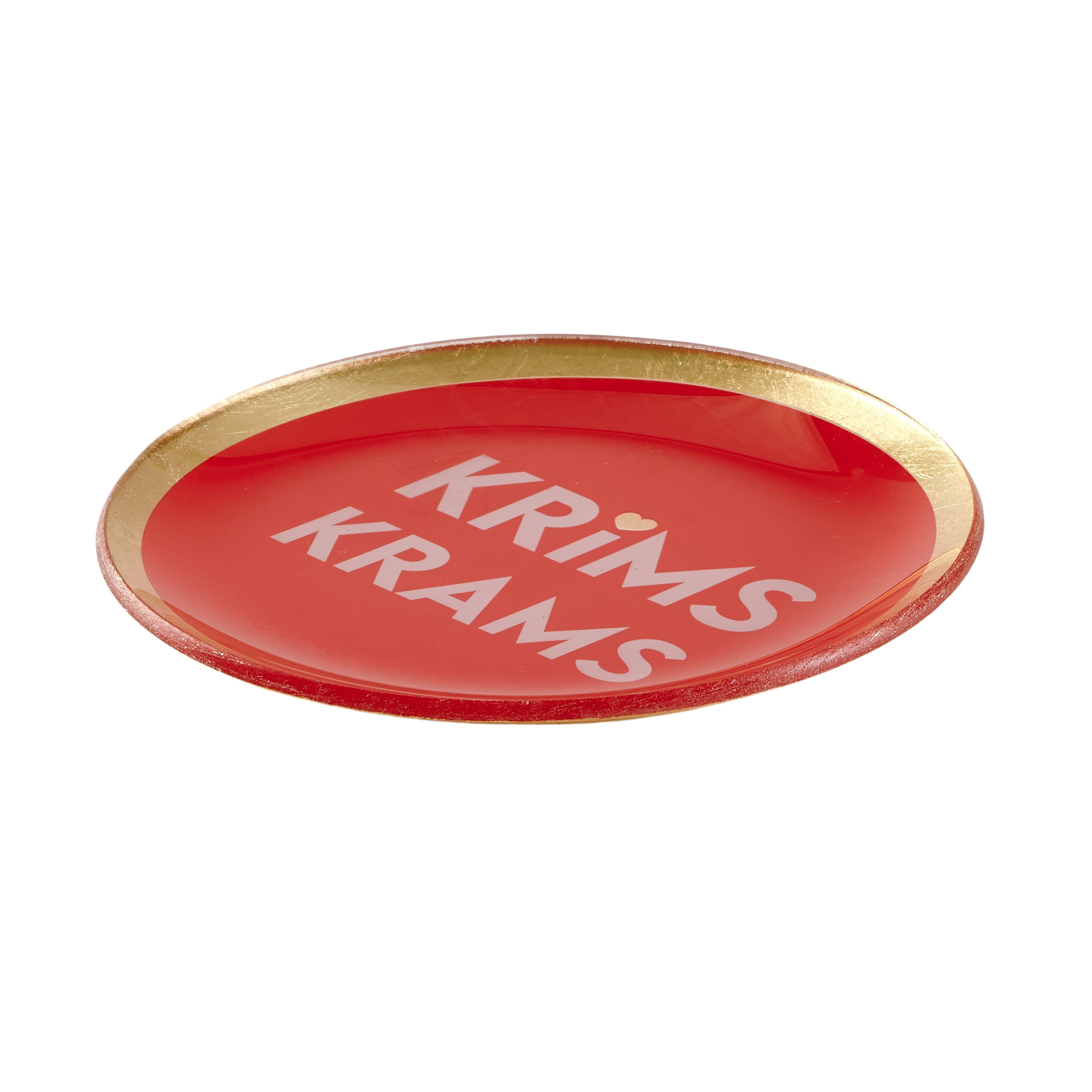 Love Plates, Glasteller M, Krims Krams, rund, rot