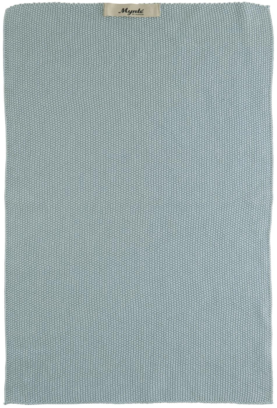 6352-26_W1400 Handtuch Mynte gestrickt hellblau