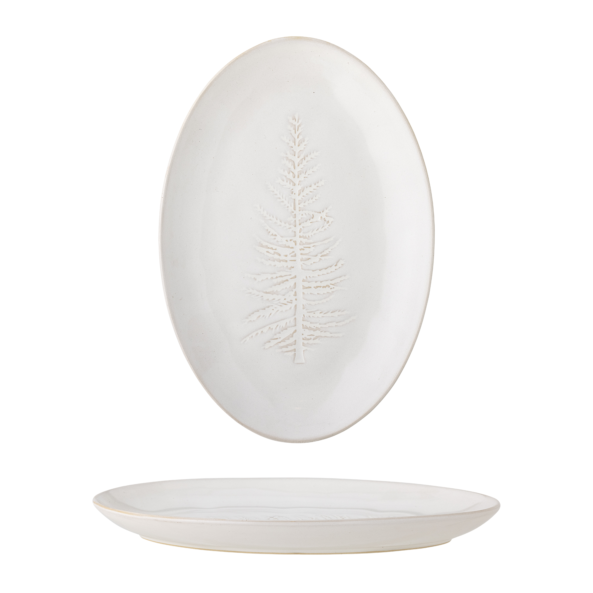 Winter Servierplatte, oval, Steingut