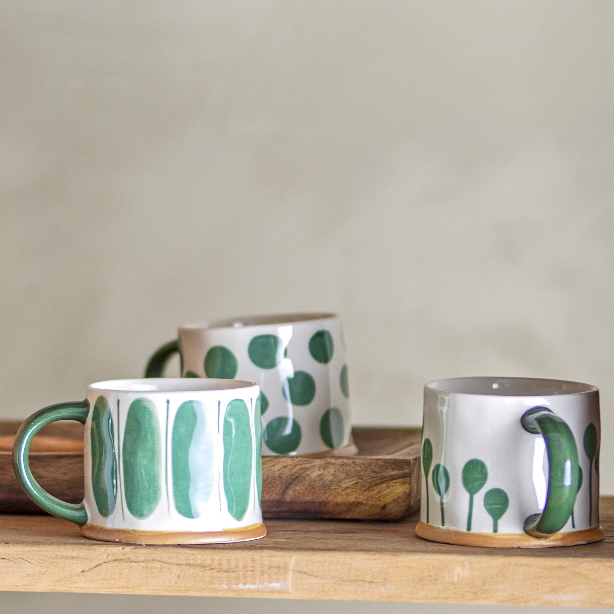 Linora Becher, Green, 3 Muster Linora Becher, Green, 3 Muster