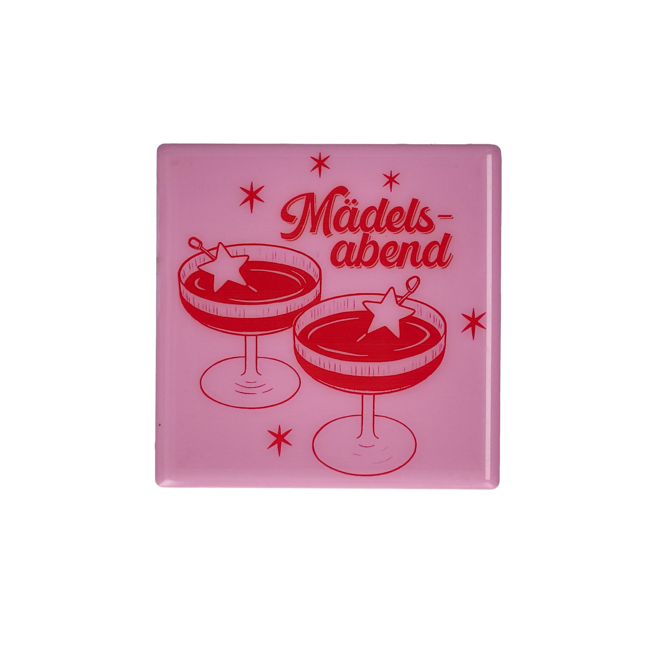 Love Tiles, Untersetzer, Motiv: Mädelsabend, rosa