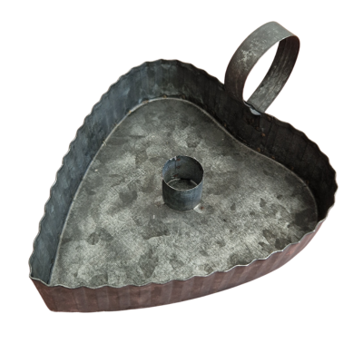 Kammerleuchte Stabkerze, Herz, Metall Kammerleuchte Stabkerze, Herz, Metall