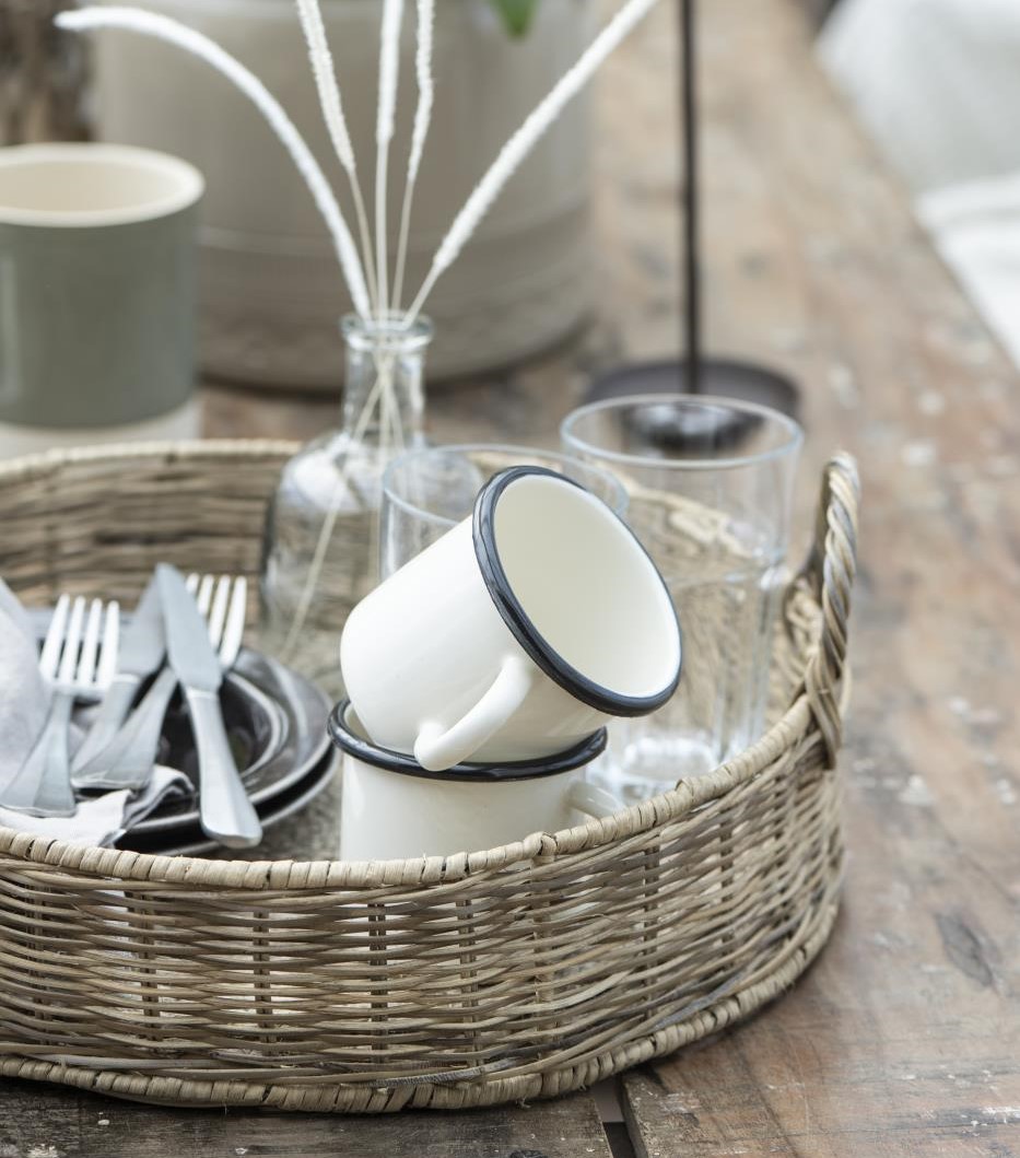 Tischkorb / Tablett Rattan 
