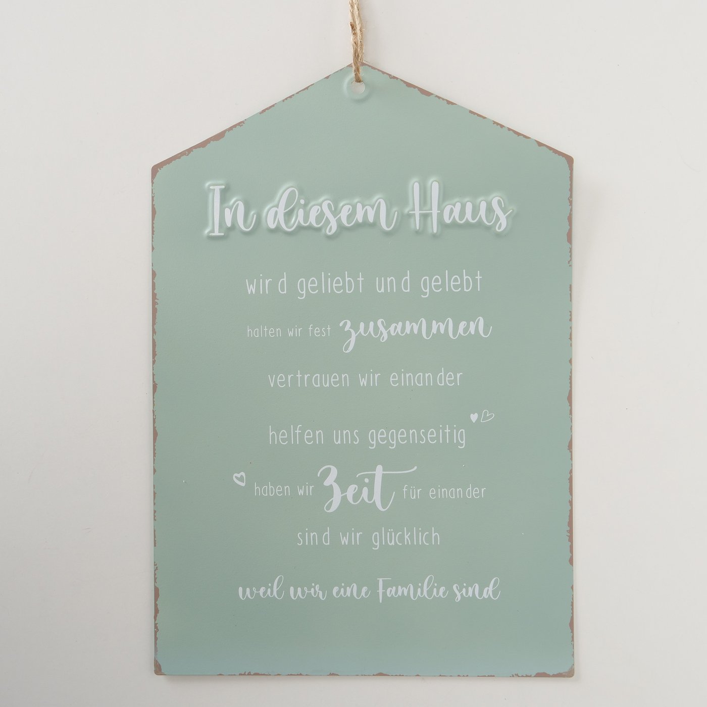 Metallschild Hausregeln Metallschild Hausregeln