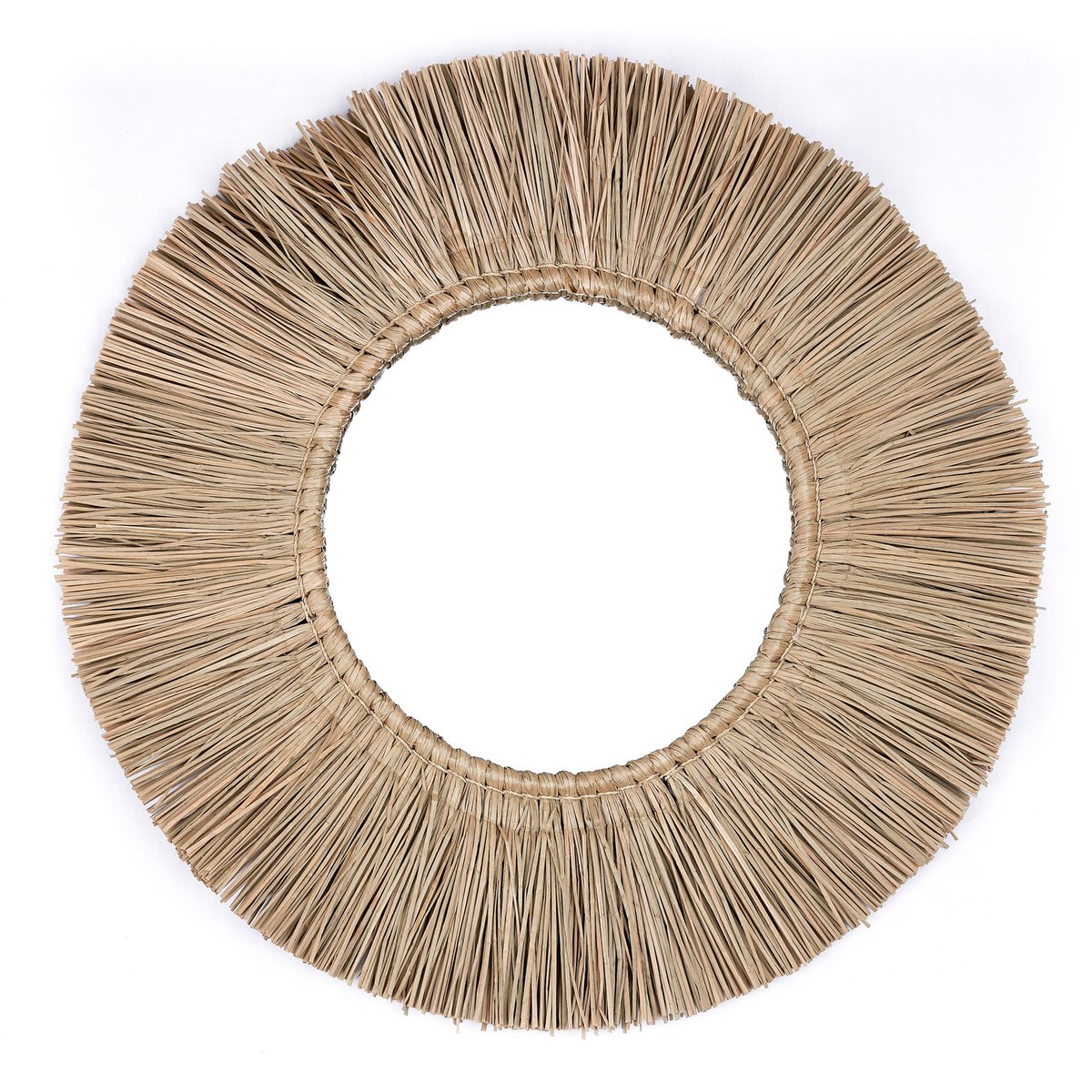 Wandspiegel RIMBA aus Seegras rund mit 60 cm Wandspiegel RIMBA aus Seegras rund mit 60 cm