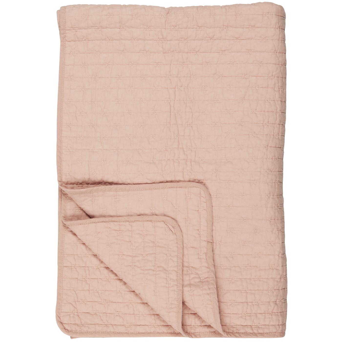 Quilt rosa m/Kreuzstichen Quilt rosa m/Kreuzstichen