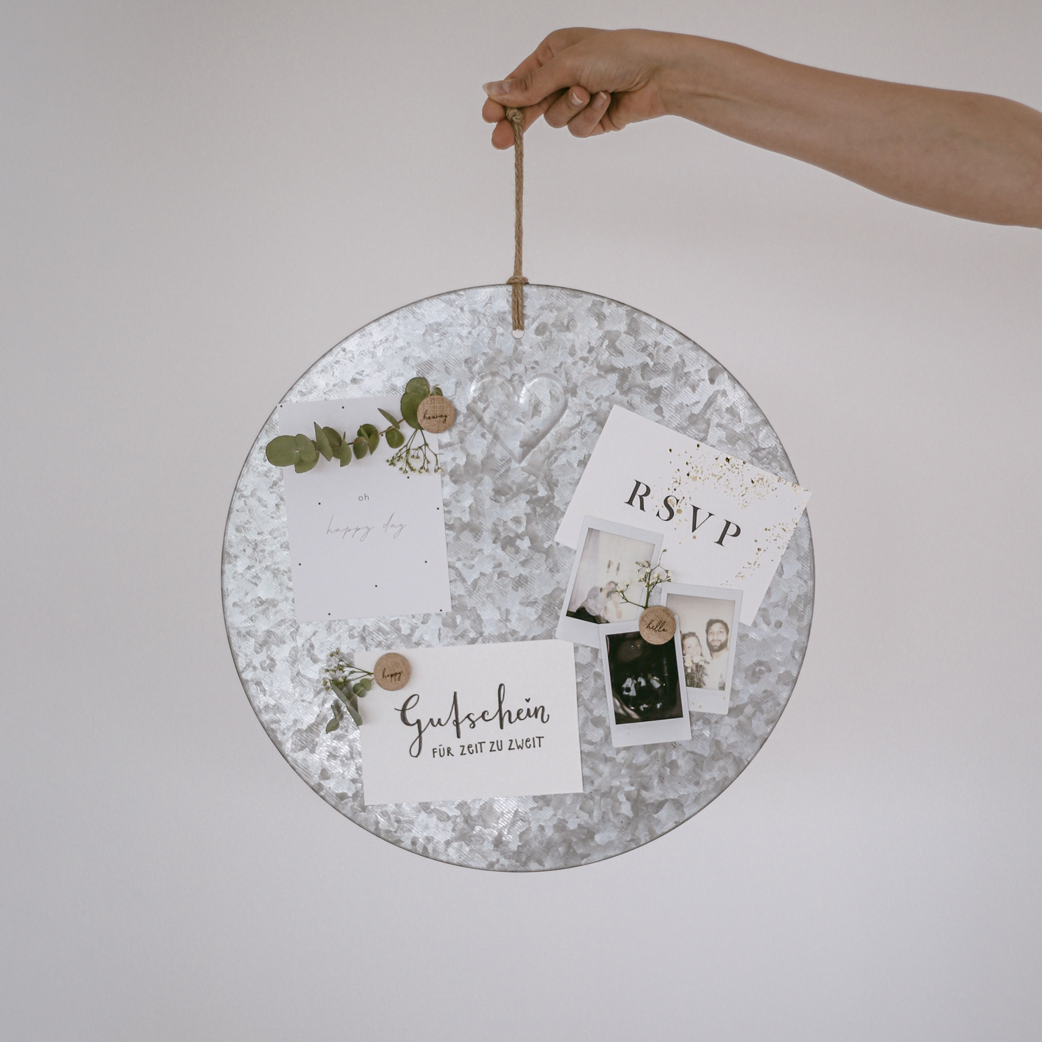 Magnetboard Herz, 60 cm  Rund