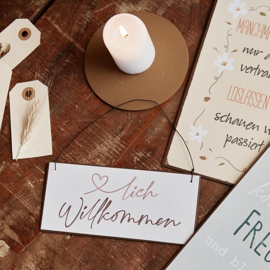 Metallschild "Herzlich Willkommen" Metallschild "Herzlich Willkommen"