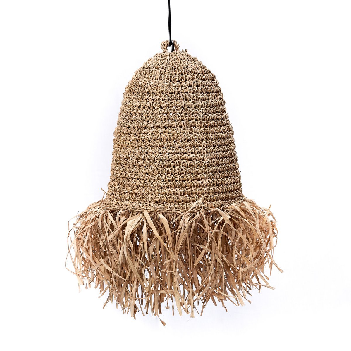 Raffia Boho Lampenschirm – Hängelampe – Pendelleuchte – handgewebte Deckenleuchte mit langen Fransen (3 Größen Ø 30/40/50 cm) KALIMA Größe: L Raffia Boho Lampenschirm – Hängelampe – Pendelleuchte – handgewebte Deckenleuchte mit langen Fransen (3 Größen Ø 30/40/50 cm) KALIMA Größe: L