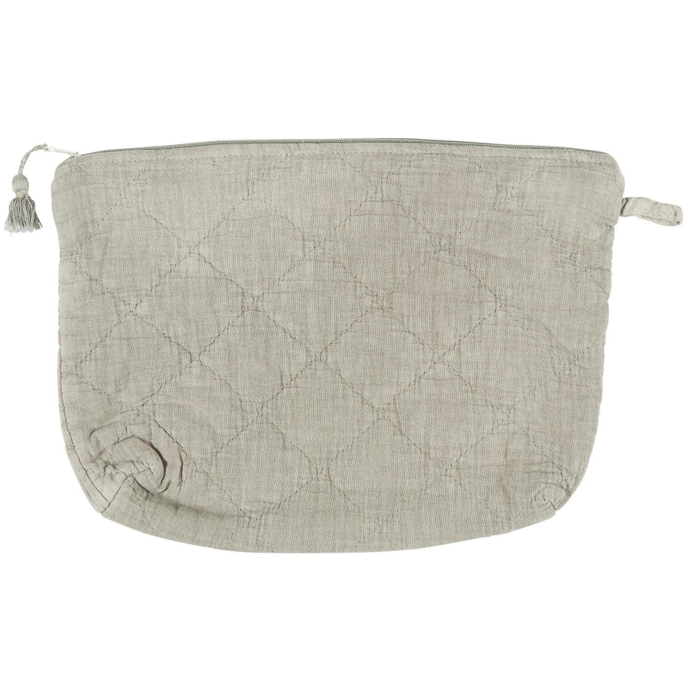 Kosmetiktasche wattiert, linen