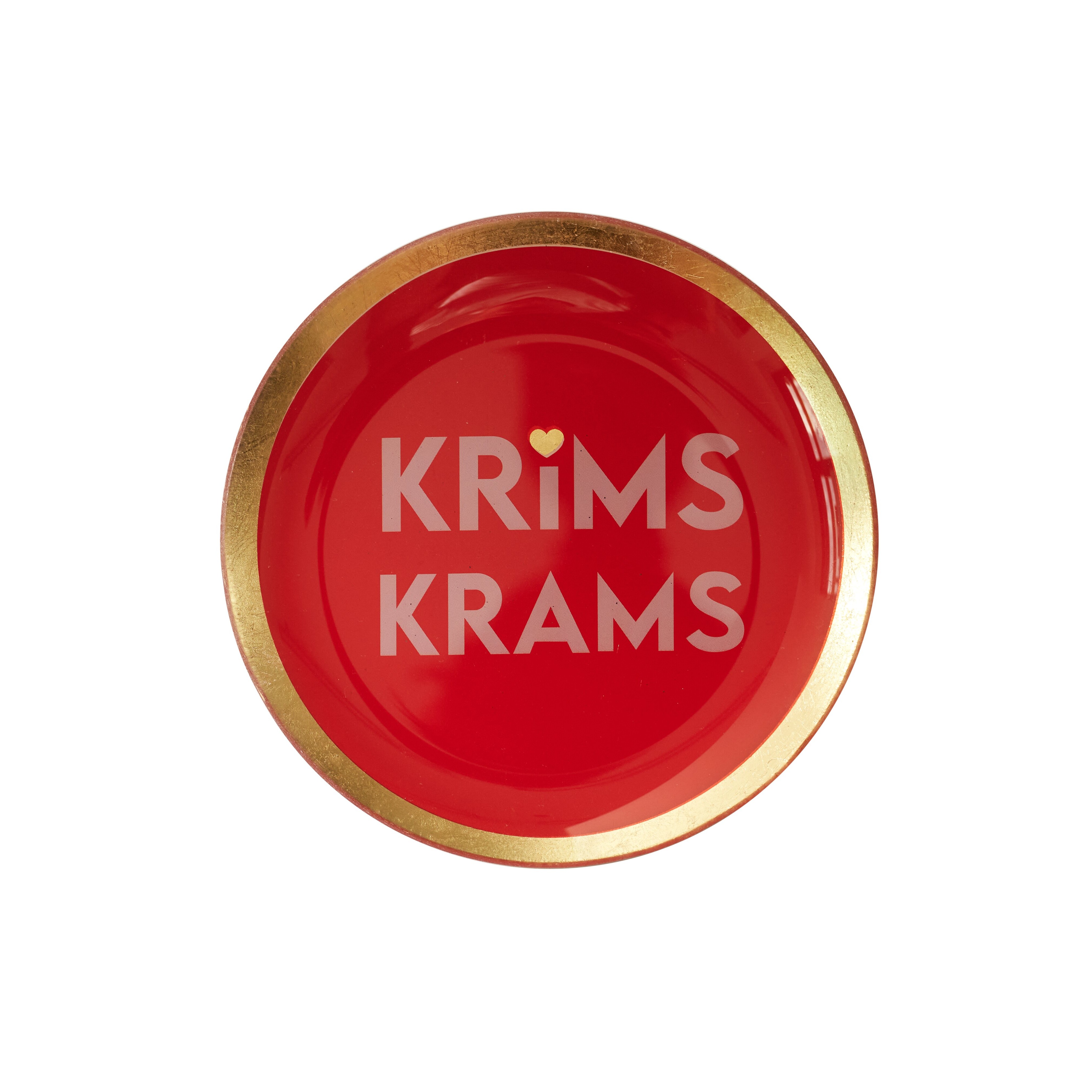 Love Plates, Glasteller M, Krims Krams, rund, rot