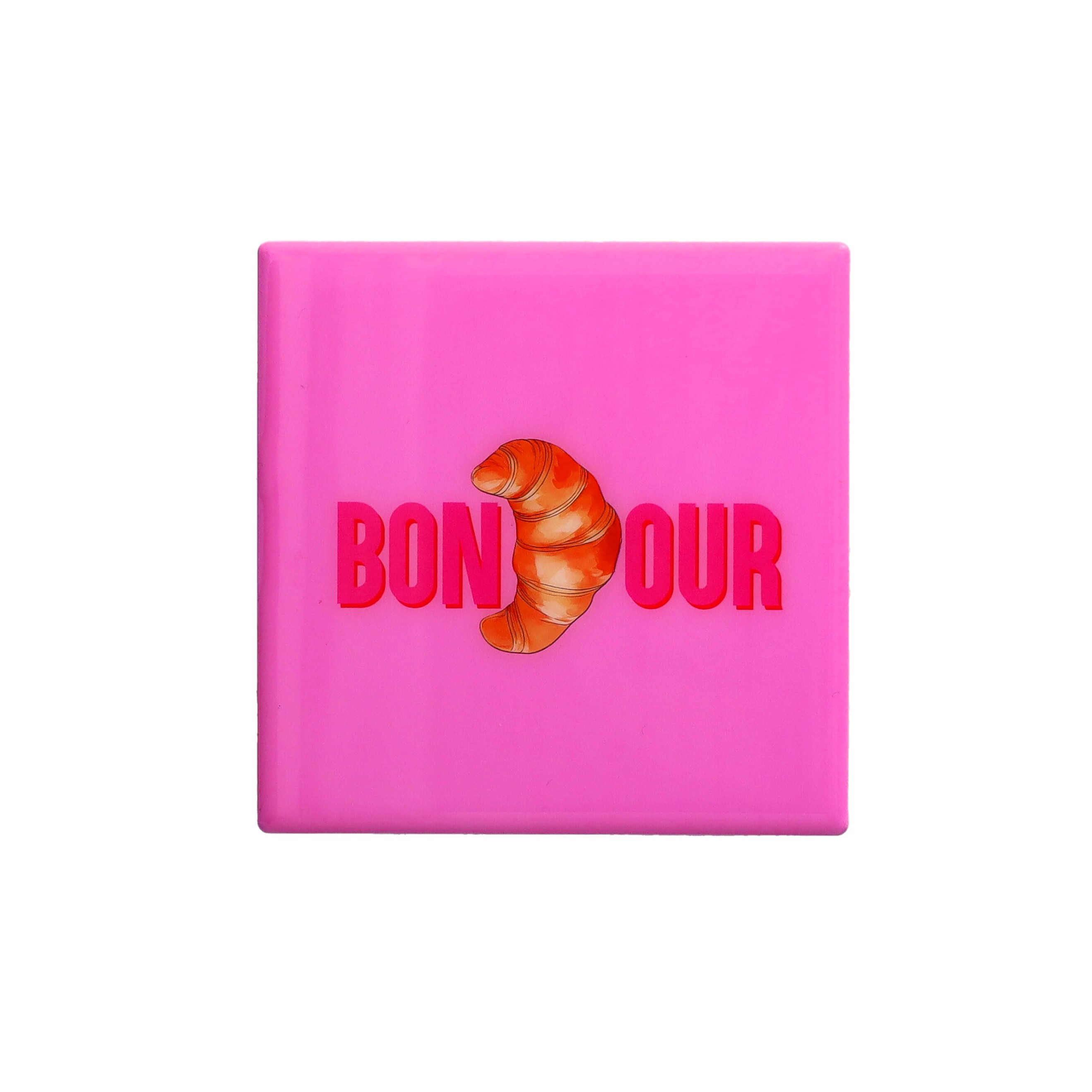 Love Tiles, Untersetzer, Motiv: Bonjour, rosa