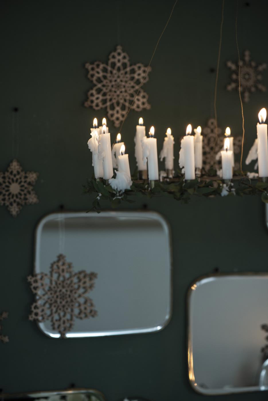 57134-17 Adventskranz-Kalender zum Hängen, gold