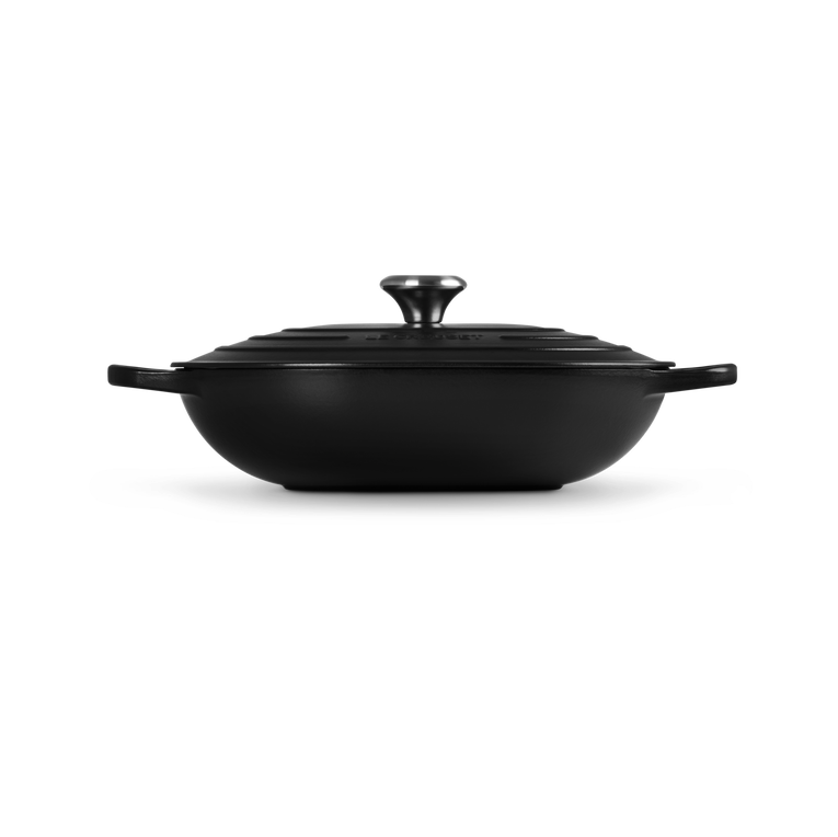 Le Creuset Oblong Bräter, Gusseisen, oval, 31 cm schwarz