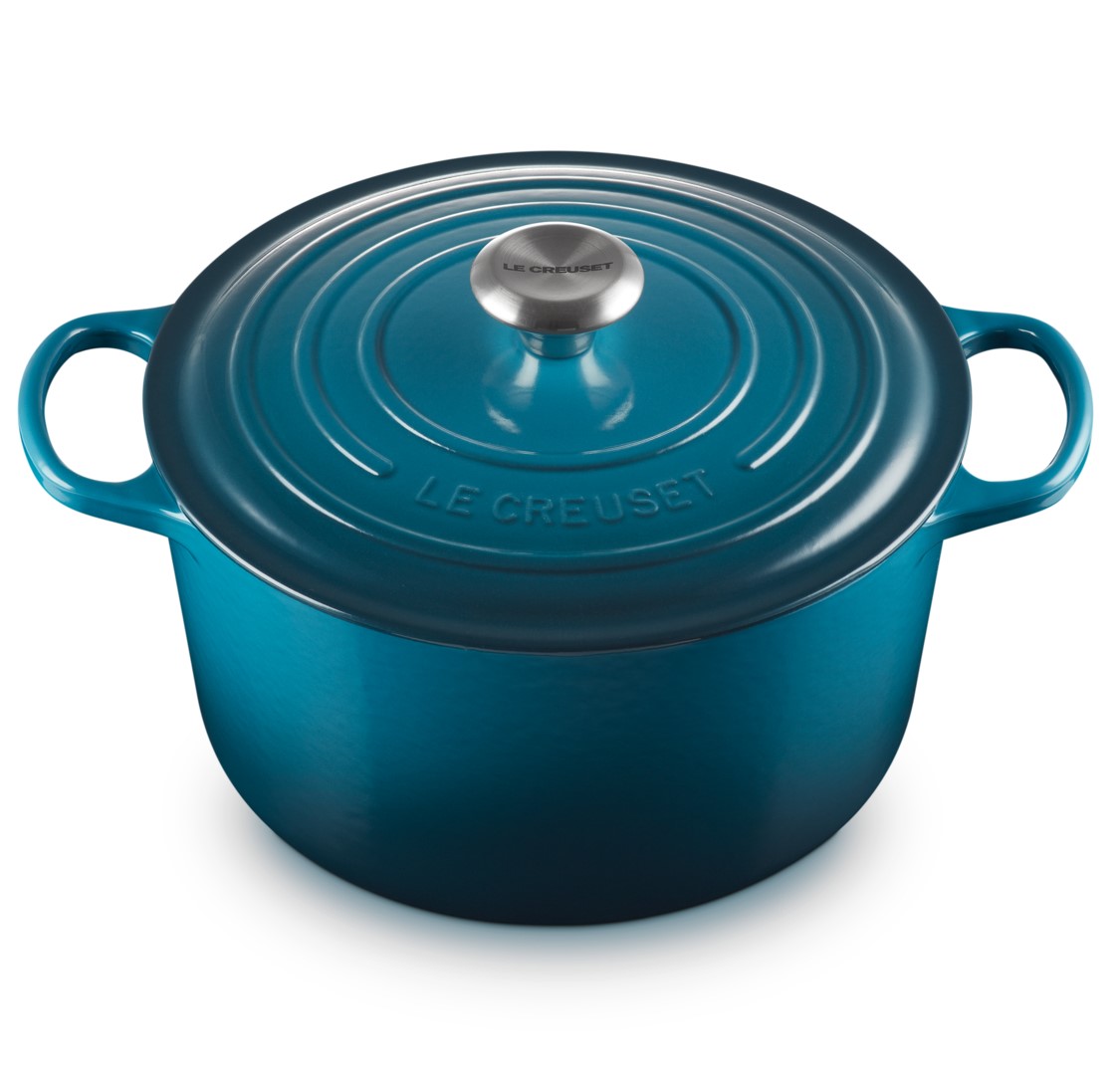 Le Creuset Signature Bräter, rund, hoch 26 cm, Deep Teal 