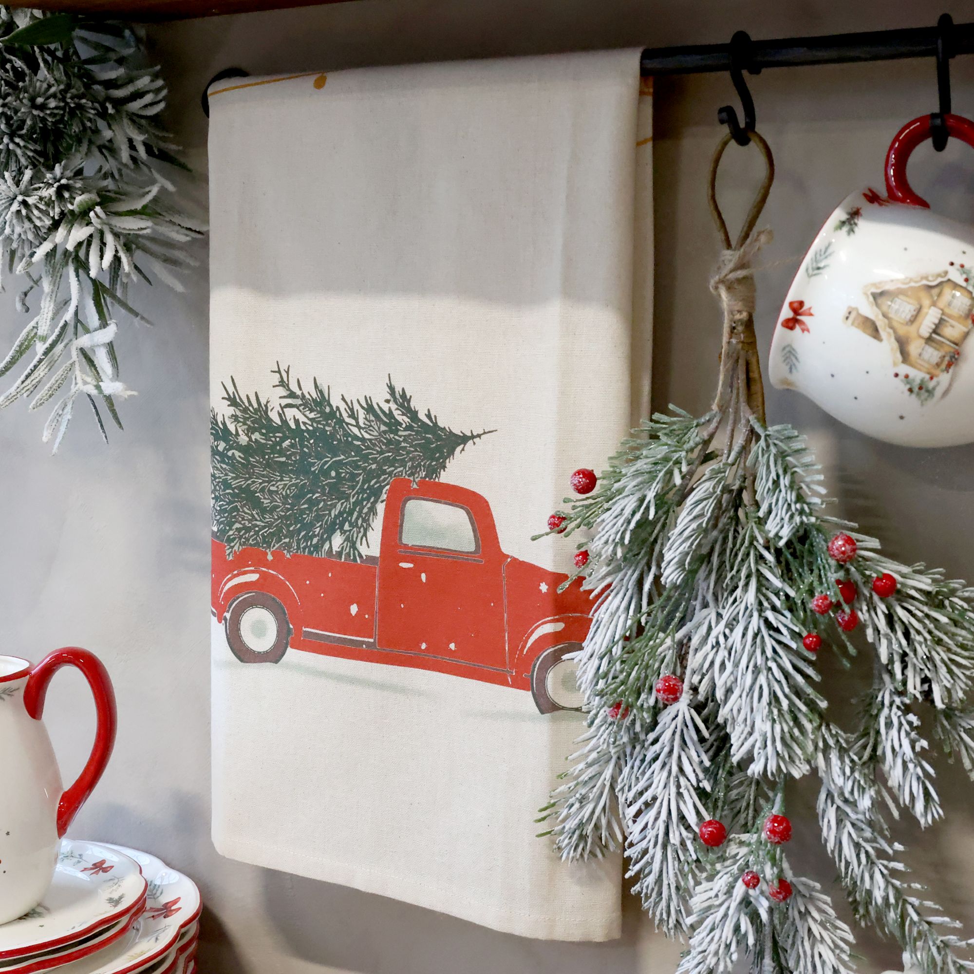 Aix Geschirrtuch mit Weihnachtsauto