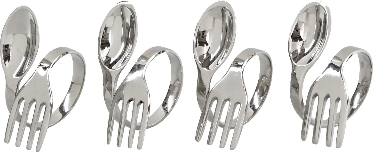 5092ae32-0fdd-487e-940b-5dff0d728d43 Serviettenringe Besteck, 4er Set