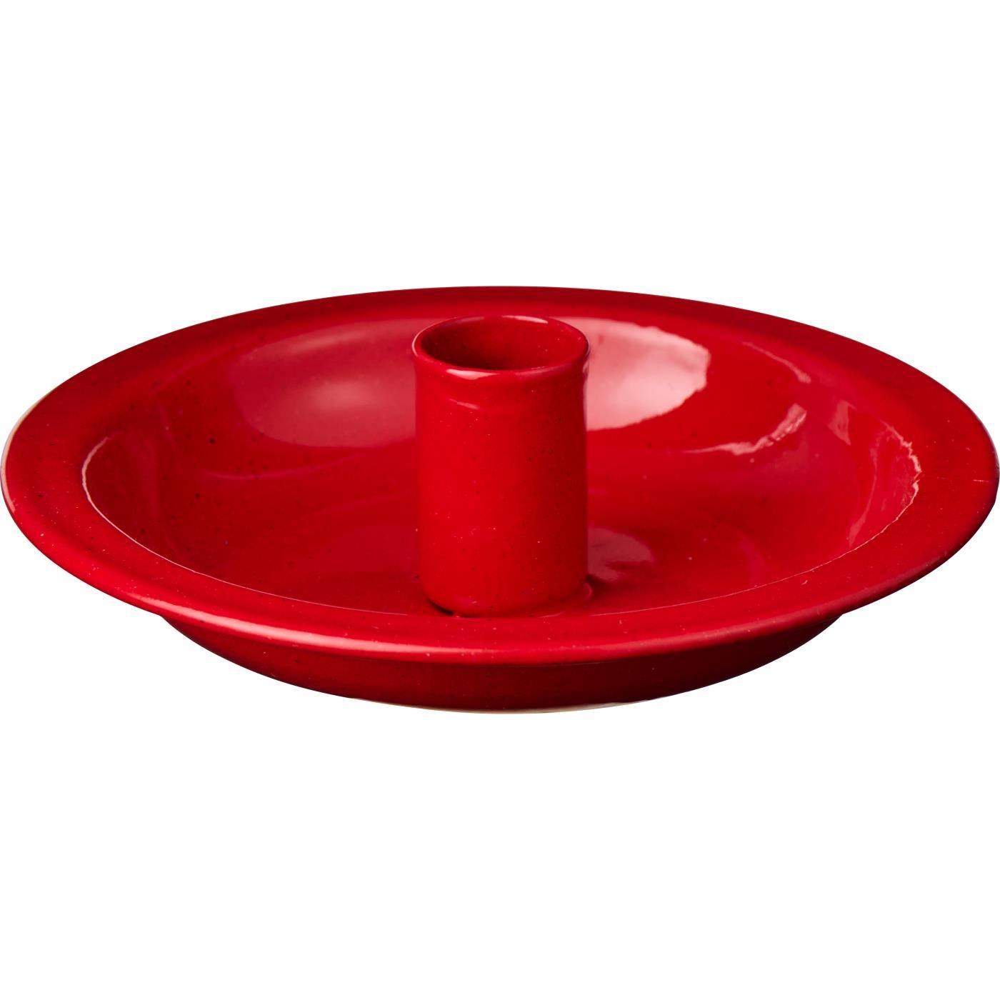 Kerzenhalter f/1,3 cm Kerze, rot