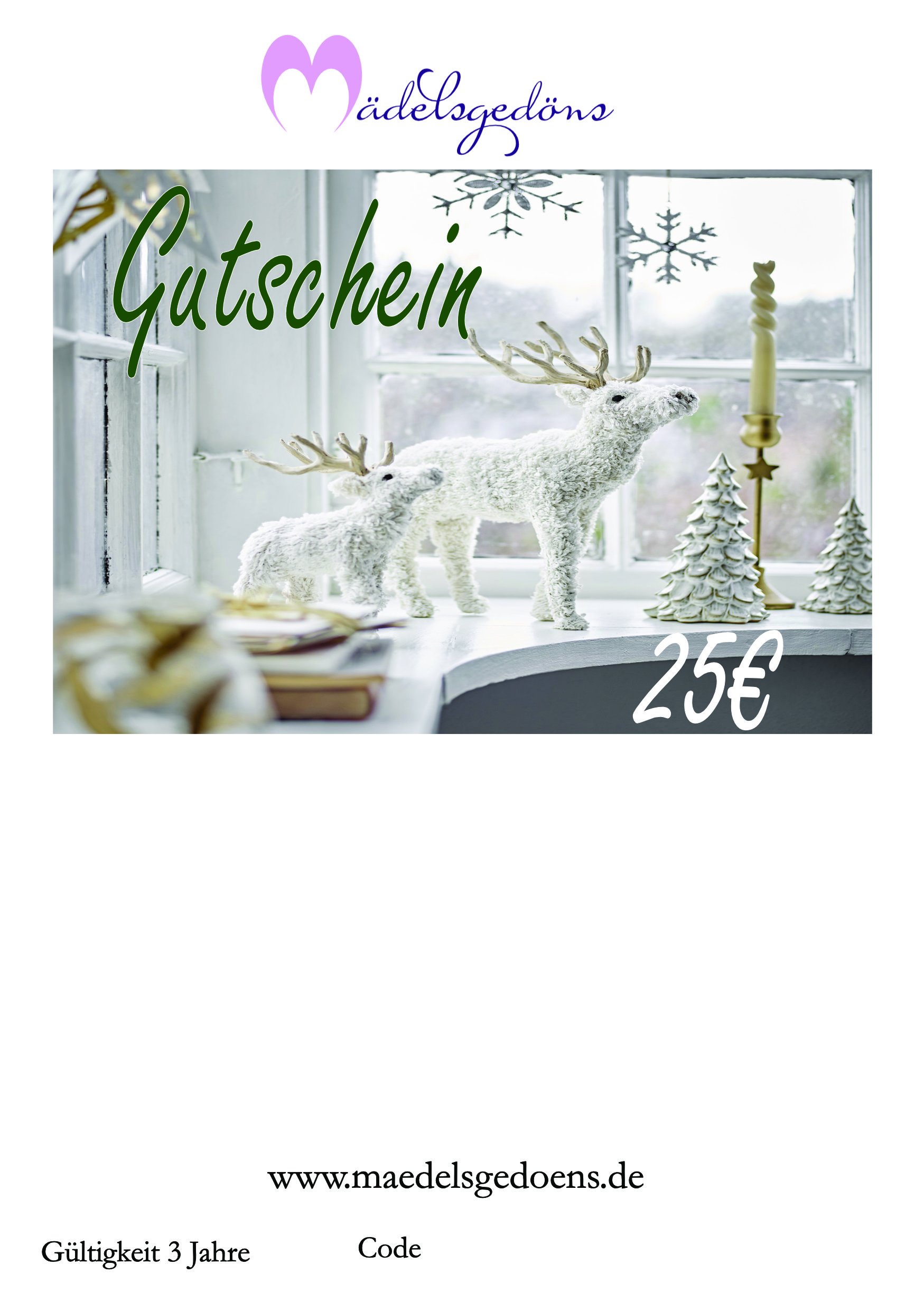 Mädelsgedöns Gutschein über 25.- Einzweckgutschein