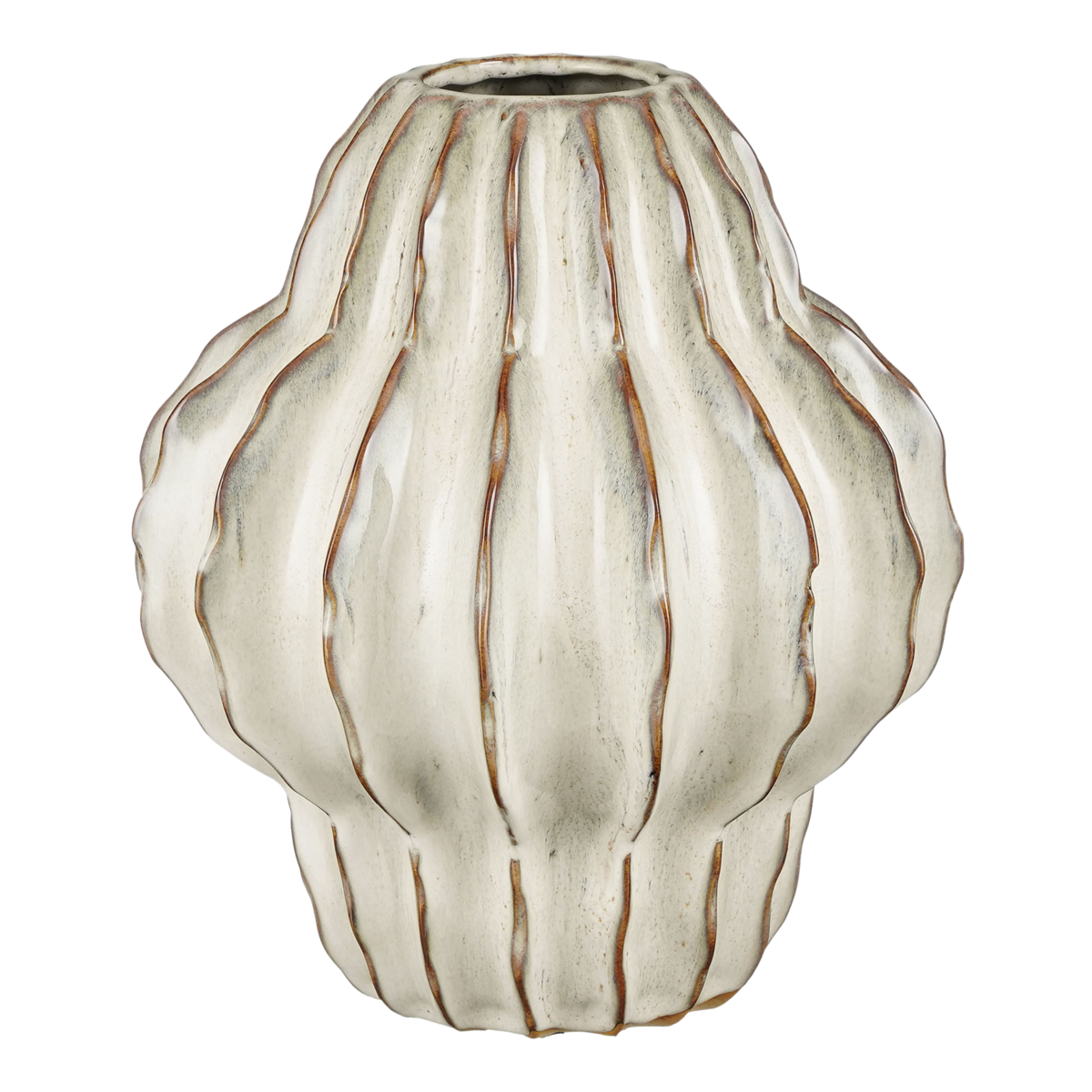 Altea Vase – H28 x Ø24,5 cm – Keramik – gebrochenes Weiß