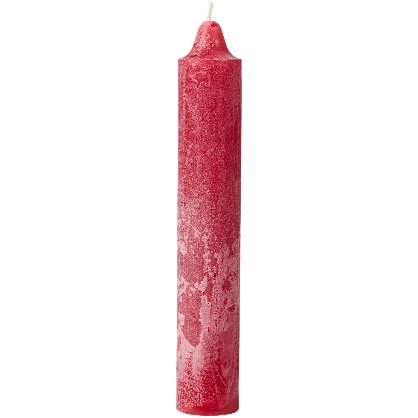 Rustikale Kerze nordic red Ø:3,8 H:23