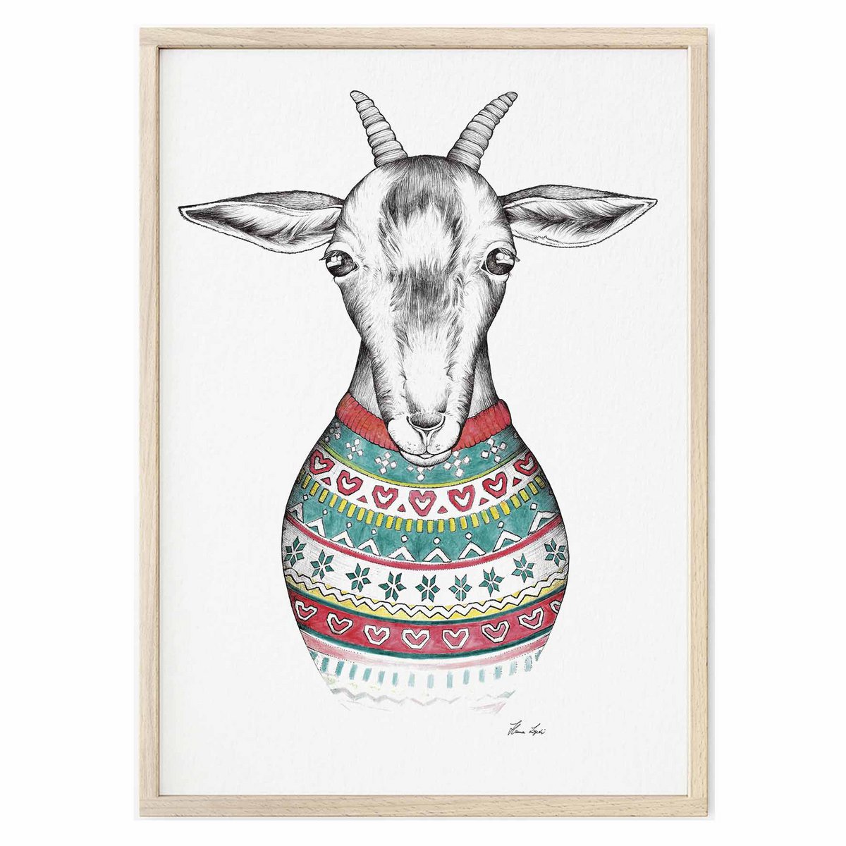 Kunstdruck - Reinhold Size: A4,color: green, orange, silver, white Kunstdruck - Reinhold Size: A4,color: green, orange, silver, white