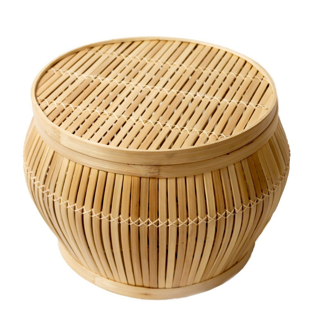Beistelltisch | Couchtisch | Tischkorb BATAVIA aus Bambus (2 Größen) Größe: Set (M+L)