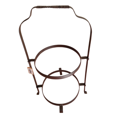 Tellerhalter / Etagere, dunkelrostfarben