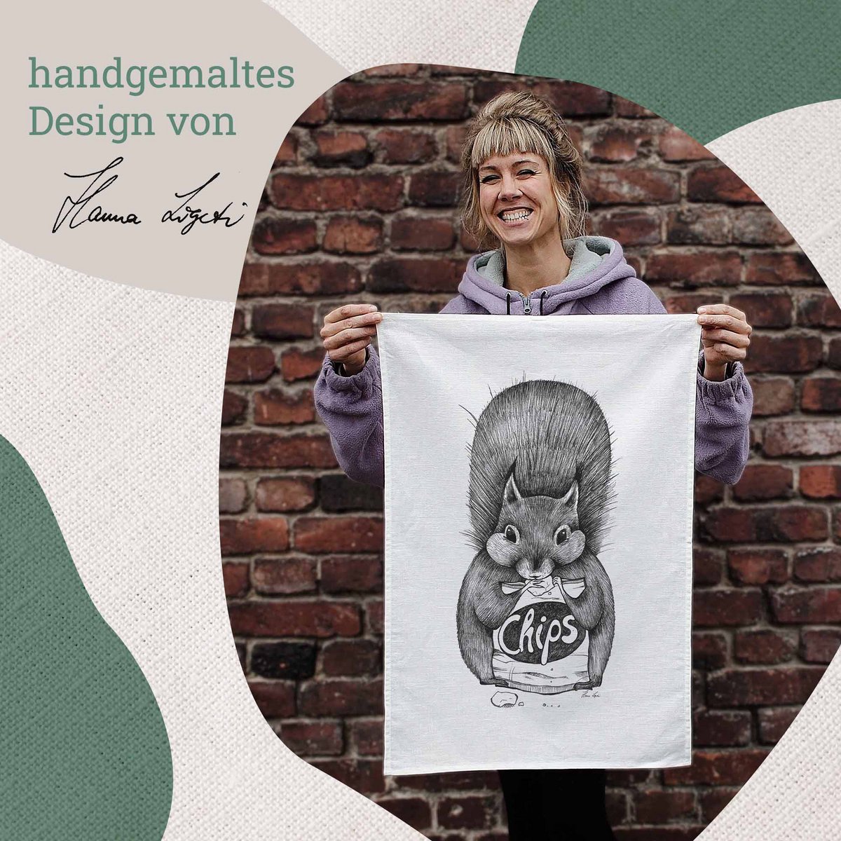 Geschirrtuch – Chipseichhörnchen Geschirrtuch – Chipseichhörnchen